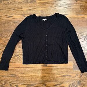 Button Up Ribbed Top